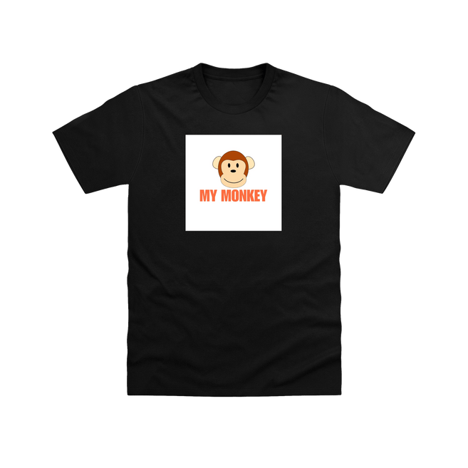 Black My Monkey T Shirt DTF