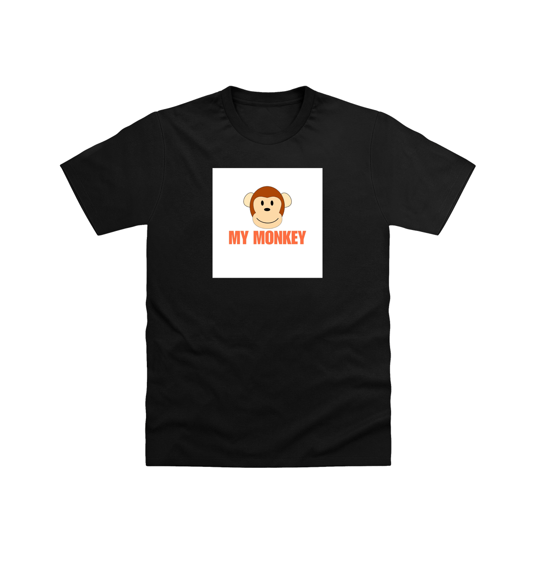 Black My Monkey T Shirt DTF