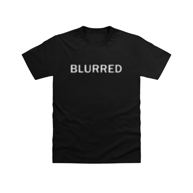 Black Blurred T Shirt