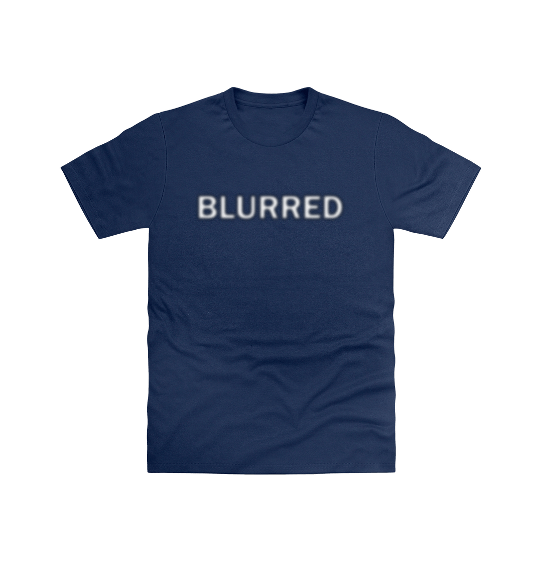 Navy Blurred T Shirt