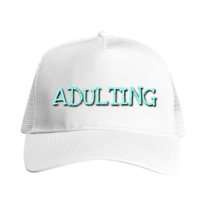 Adulting Snapback Trucker Cap - Embroidery