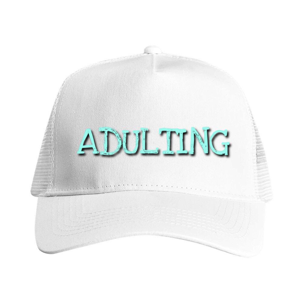Adulting Snapback Trucker Cap - Embroidery