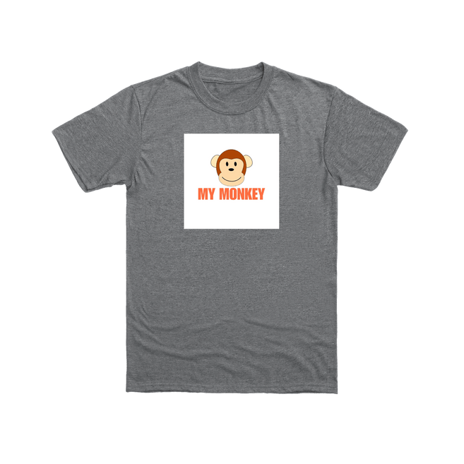 Graphite Heather My Monkey T Shirt DTF