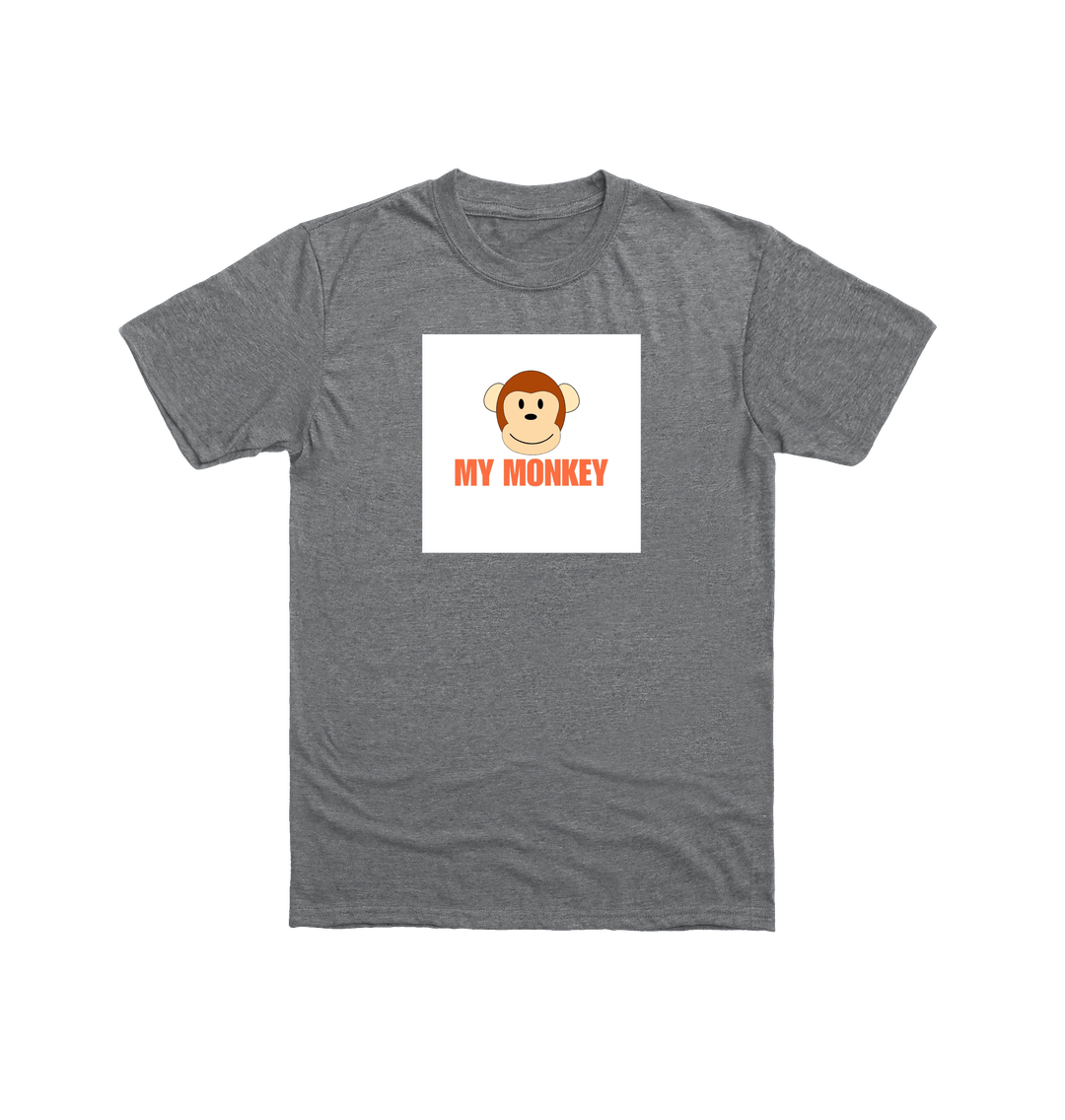 Graphite Heather My Monkey T Shirt DTF